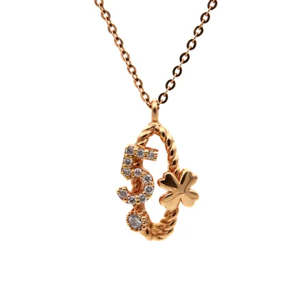 Timanttikaulakoru 1xn.0.02ct 11xn.0.005ct, riipuksen korkeus 15mm, ankkuri-ketjun pituus 40.5-45.5cm, 750,  Paino: 2,7 g