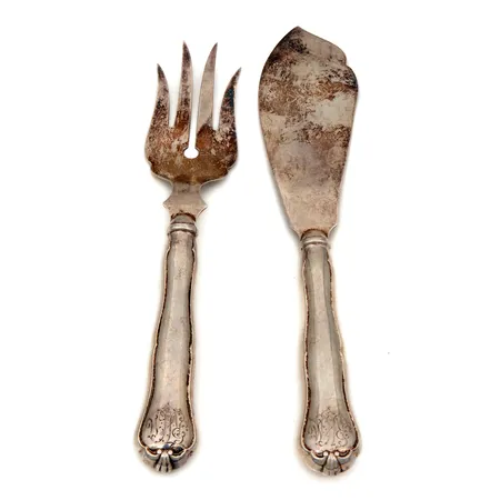 Kakkuottimet, kaiverrettu, Chippendale, pituus 210-220mm, 830, Paino: 118,6 g