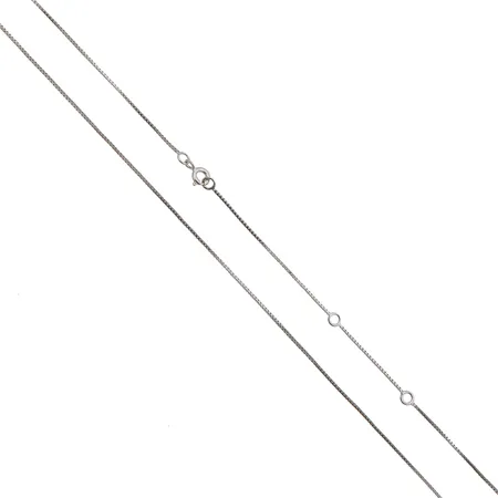 Venetsia-kaulaketju, pituus 42,45 tai 50cm, leveys 1mm, 925, Paino: 2,1 g