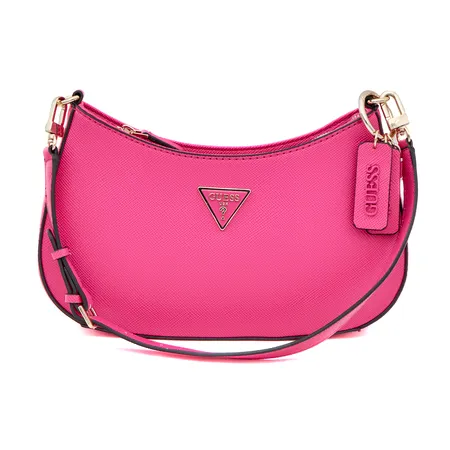 Olkalaukku Guess Noelle Top Zip Shoulder Bag, väri Watermelon, korkeus 17cm, leveys 29cm, kantokahva 30cm, kuin uusi