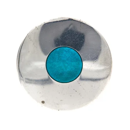 Riipus turkoosilla lasitteella, Aarikka, Ø 35mm, 925br,  Paino: 11,1 g