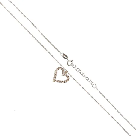 Kaulakoru, pituus 42-45cm, riipuksen korkeus 15mm, 925br Paino: 3,7 g