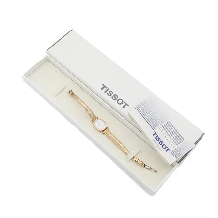Viallinen kultarannekello, Tissot, ranneke metallia, rasia, 585br, Paino: 14,6 g