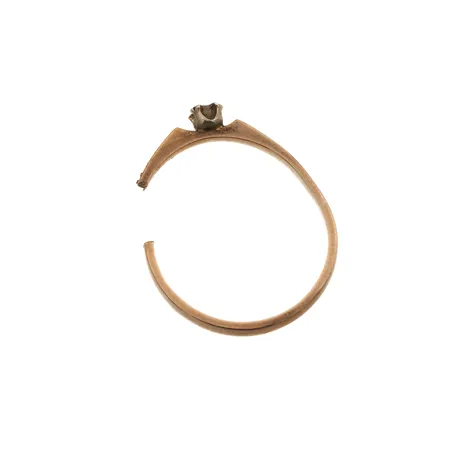 Viallinen timanttisormus 1xn.0.03ct, 750, Paino: 1,3 g