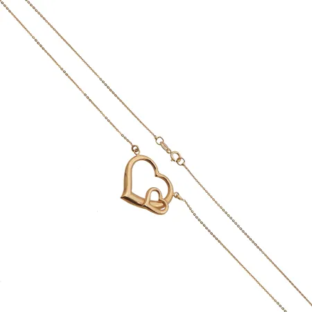 Kaulakoru, ketjun pituus 40cm, riipuksen leveys 25mm, 585, Paino: 1,8 g