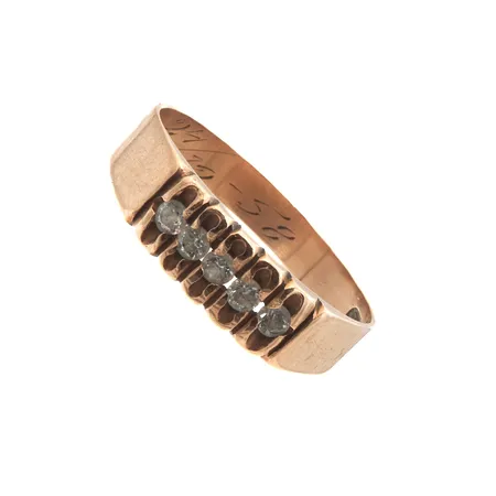 Kivisormus, kaiverrettu, koko 17, 585br, Paino: 2,3 g