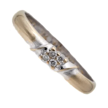 Timanttisormus 4xn0.01ct, kaiverrettu, koko 19¼, 585,  Paino: 3 g