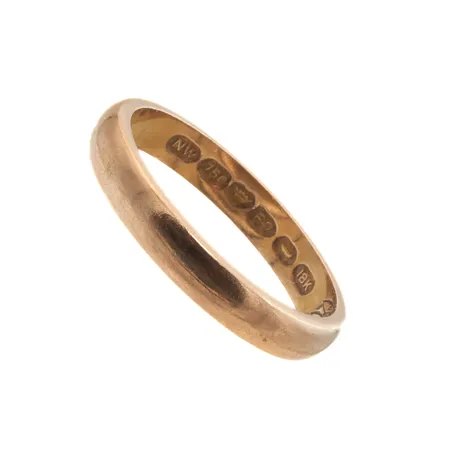 Sileä sormus, kaiverrettu, koko 17, 750, Paino: 3,4 g