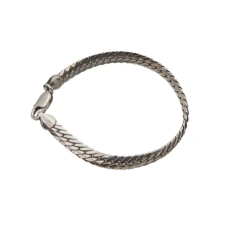 Panssariranneketju, pituus 195mm, leveys 6mm, 925, Paino: 18,6 g