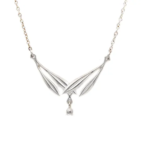 Kaulakoru, Kalevala, Kielo, ketjun pituus 40,5-44cm, laatikko, 925, Paino: 8,6 g