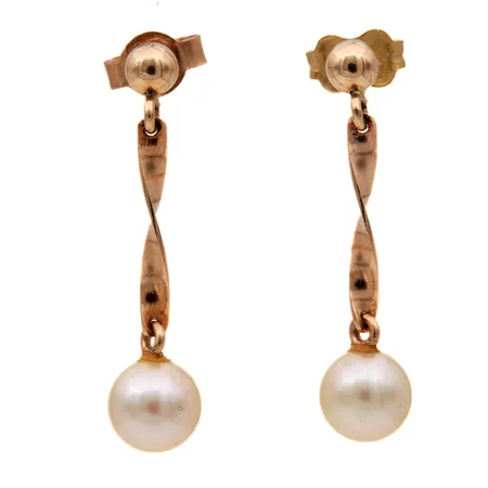 Helmikorvakorut, korkeus 26mm, 585br,  Paino: 1,8 g