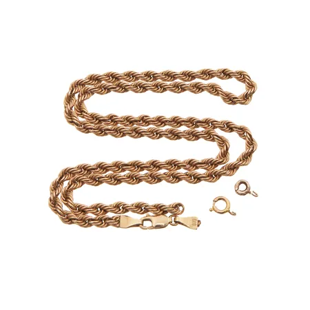 Viallinen kaulaketju ja kaksi lukkoa, 585, Paino: 7,6 g