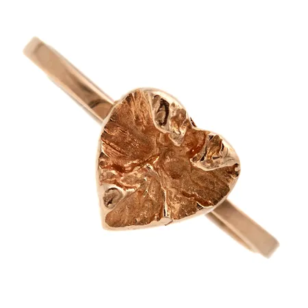 Sormus, Lapponia, Sydän, design Björn Weckström, koko 18, 585,  Paino: 1,6 g