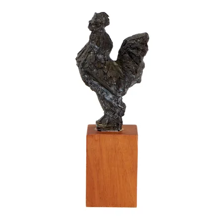 Pronssi veistos, Terho Sakki, korkeus 21cm, puujalusta