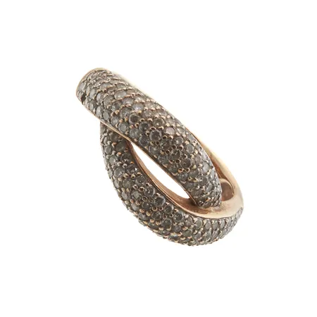 Timanttisormus n.155xn.0.005ct,kaksi timanttia tippunut, koko 18, 585, Paino: 4,6 g