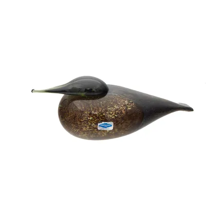 Lasilintu, Haahkatar, signeeraus Oiva Toikka Nuutajärvi, korkeus 80mm, pituus 220mm, pohjassa hieman siirtojälkiä Paino: 0 g