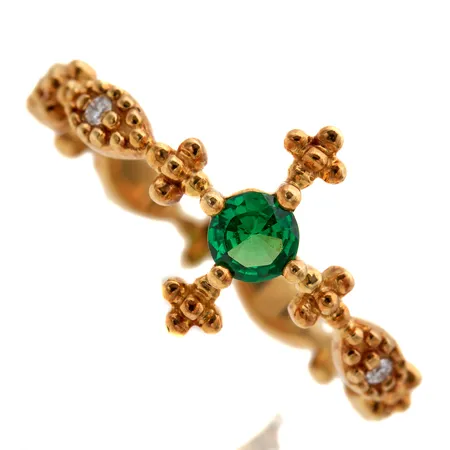 Kivisormus timanteilla 4xn.0.01ct koko 17¼, 750br,  Paino: 2,4 g