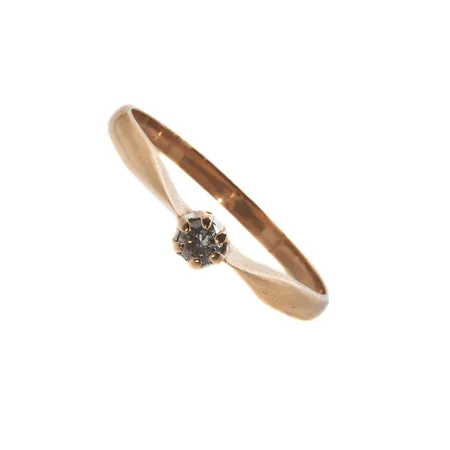 Timanttisormus 1xn.0.10ct, koko 18½, 585, Paino: 1,8 g