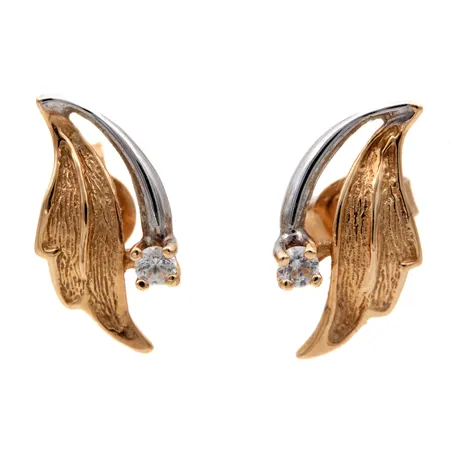 Kivikorvakorut, korkeus 14mm, 585br,  Paino: 1,2 g