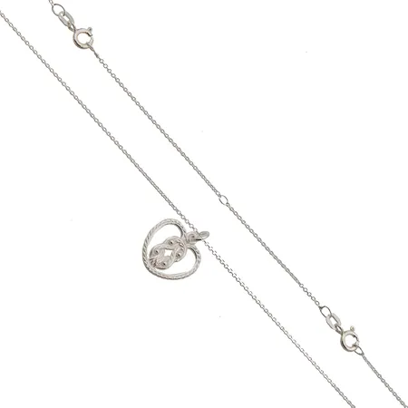 Kaulakoru Kalevala Koru, Teljänneito amuletti, riipuksen korkeus 20mm, ketjun pituus 40-60cm, 925, Paino: 3,5 g