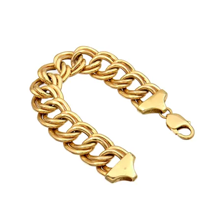 Ranneketju, pituus 190mm, leveys 16mm, tarkistusleima MH:n (Matti Hyvärinen), 585, Paino: 32,4 g