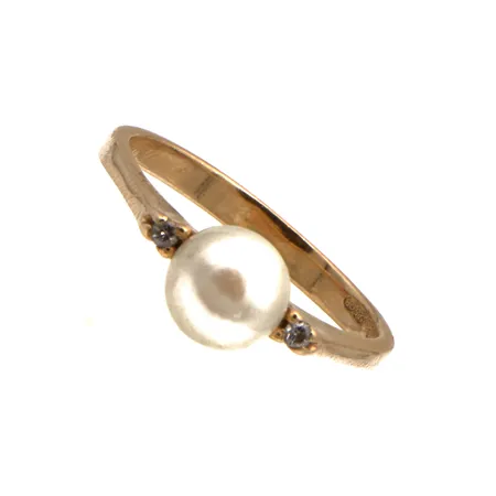 Helmisormus timanteilla 2xn.0.01ct, koko 17, 585br, Paino: 2,4 g