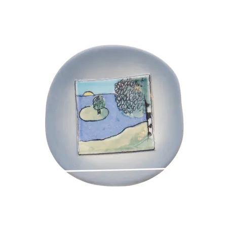 Seinälautanen Arabia, Kesä, Ø 115mm, design Heljä Liukko-Sundström, käytön jälkiä.