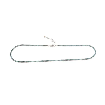 Kivikaulakoru, Dilvd, pituus 35-39,5cm, leveys 2mm, pieniä käytön jälkiä, 925br, Paino: 6 g