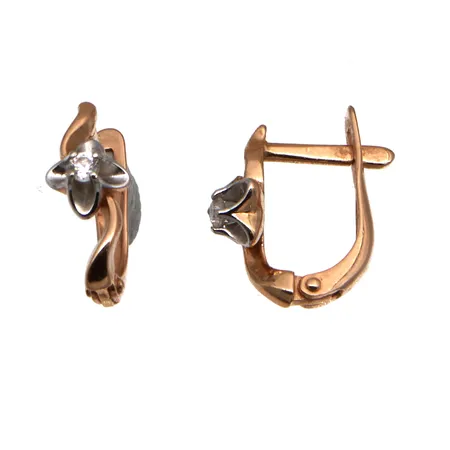 Kivikorvakorut, korkeus 13mm, 585br,  Paino: 1,9 g