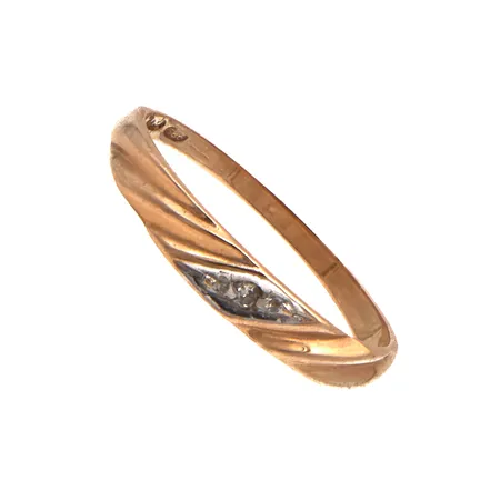 Timanttisormus 1xn.0.005ct, koko 15½, 585,  Paino: 1 g