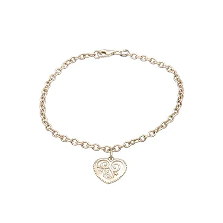 Ranneketju maskotilla, Lumoava, Hertta, pituus 190mm, maskotin korkeus 17mm, 925 Paino: 4,9 g