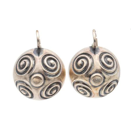 Korvakorut, Kalevala, Halikon spiraali, korkeus 25mm, Ø 18mm, vuodelta 1995, 925, Paino: 9,7 g