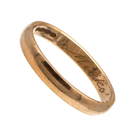 Sileä sormus, kaiverrettu, koko 17½, 585,  Paino: 2,2 g