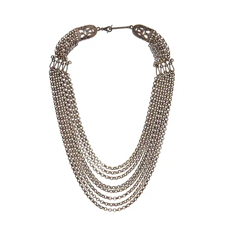 Kaulakoru, Kalevala, Hämäläinen juhlakääty, pituus 48cm, hopeoitu.