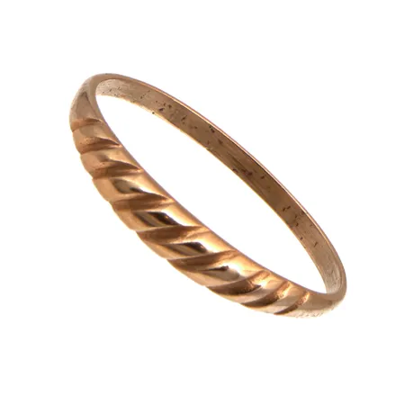 Kuvioitu sormus, koko 16¼, 585, Paino: 0,8 g