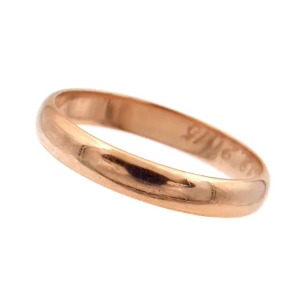 Sileä sormus, koko 16, kaiverrettu, 585, Paino: 1,6 g