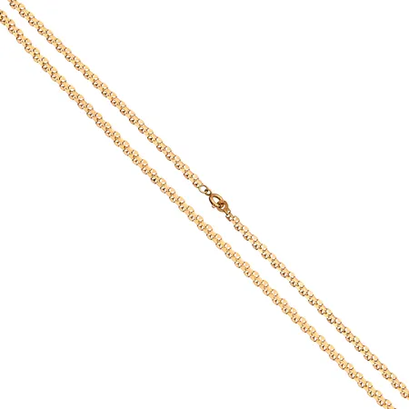 X-lenkkikaulaketju, pituus 42,5cm, leveys 3mm, tekijänleima EP (Keravan Kultaseppä Oy), vuodelta 1981, 585, Paino: 4,7 g