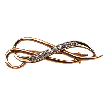 Rintaneula kivillä, leveys 43mm, 585br, Paino: 5,1 g