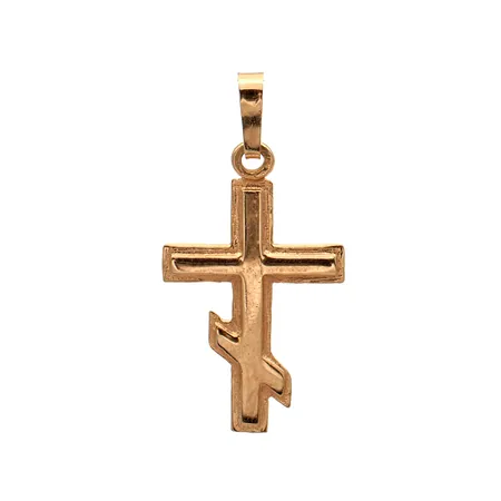 Ortodoksiristiriipus, korkeus 26mm, pieniä käytön jälkiä, 585, Paino: 0,7 g