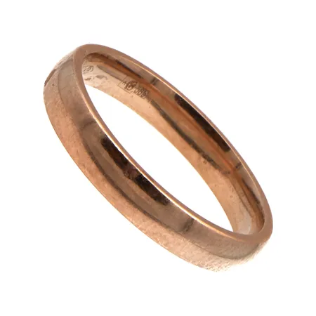 Sileä sormus, koko 16, 585,  Paino: 2,4 g