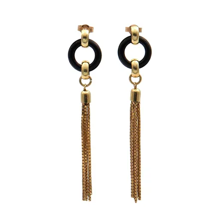 Kivikorvakorut, korkeus 65mm, leveys 13mm, tekijänleima NW, 585br, Paino: 6,7 g