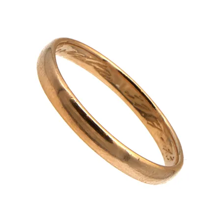 Sileä sormus, kaiverrettu, koko 18¾, 750,  Paino: 2,5 g