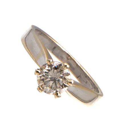 Timanttisormus 1xn.1.00ct, koko 17½, 750br 4,5g Paino: 4,5 g