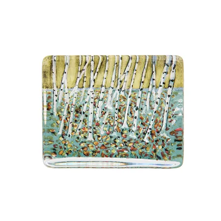 Lasikortti, Iittala, Lehtien tanssi, korkeus 110mm, leveys 145mm, design Heljä Liukko-Sundström.