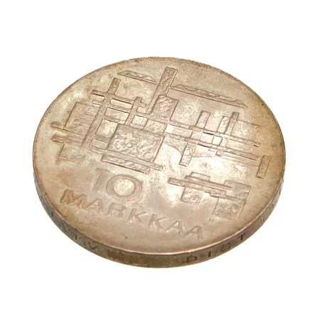 Juhlaraha, Suomen itsenäisyyden kunniaksi 1917-1967, nimellisarvo 10mk, 900,  Paino: 23,9 g