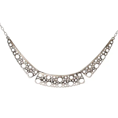 Kaulakoru, Pitsi, ketjun pituus 46cm, design Liisa Vitali, 925, Paino: 8,8 g