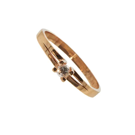 Timanttisormus 1xn.0.07ct, koko 17, 750br, Paino: 1,7 g