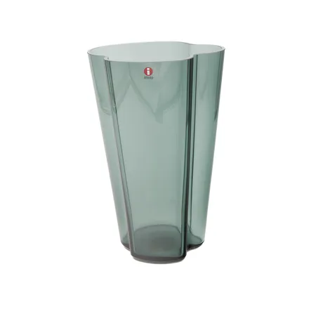 Aalto-maljakko, Iittala, korkeus 220mm, dark grey / tummanharmaa, laserkaiverrus Iittala, laatikko