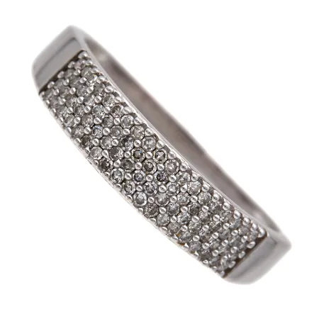 Timanttisormus 76xn.0.005ct, koko 17½, 585 valkokulta, Paino: 2,4 g