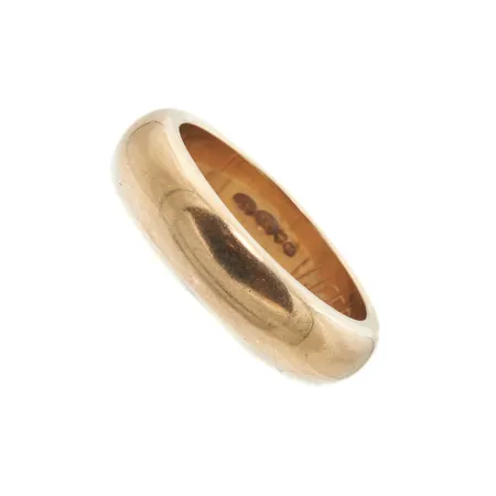 Sileä sormus, koko 15½, kaiverrettu, 585, Paino: 6 g